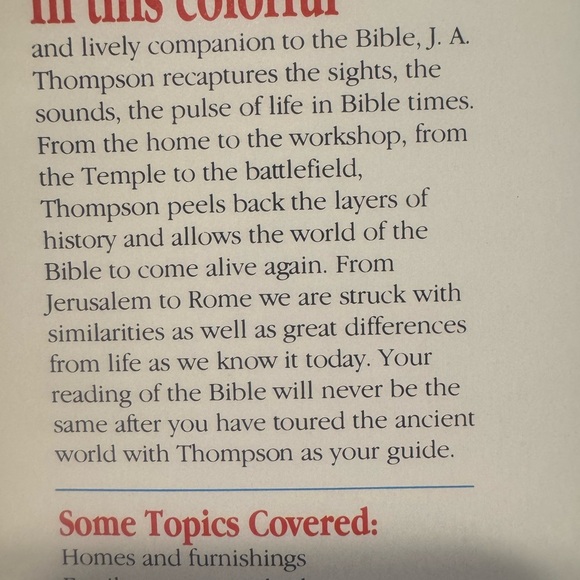 Handbook of Life in Bible times by J. A. Thompson (Library Copy) - Picture 12 of 12